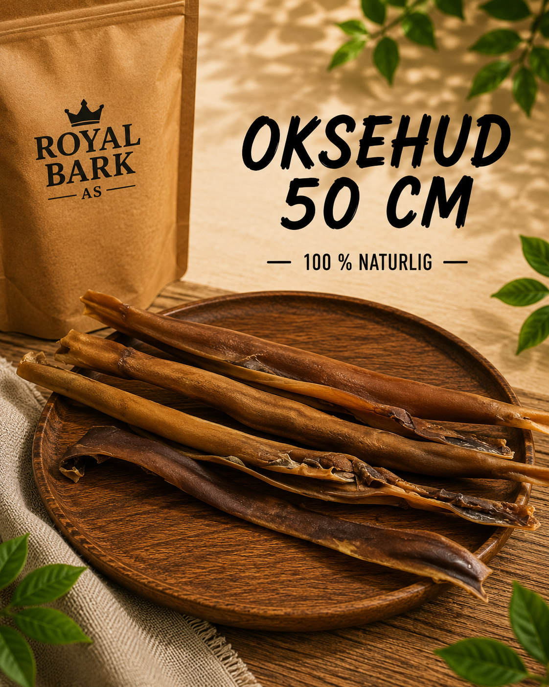 Oksehud 50 cm