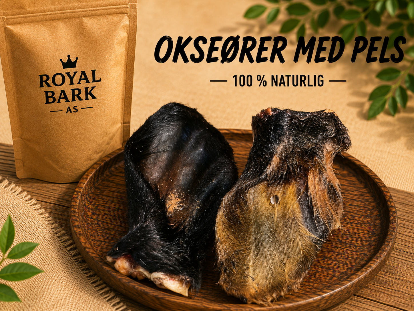 Okseører med pels